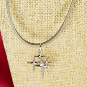 Medallion Cord Choker Necklace Cluster of Stars Charm Galaxycore Celestial 90s